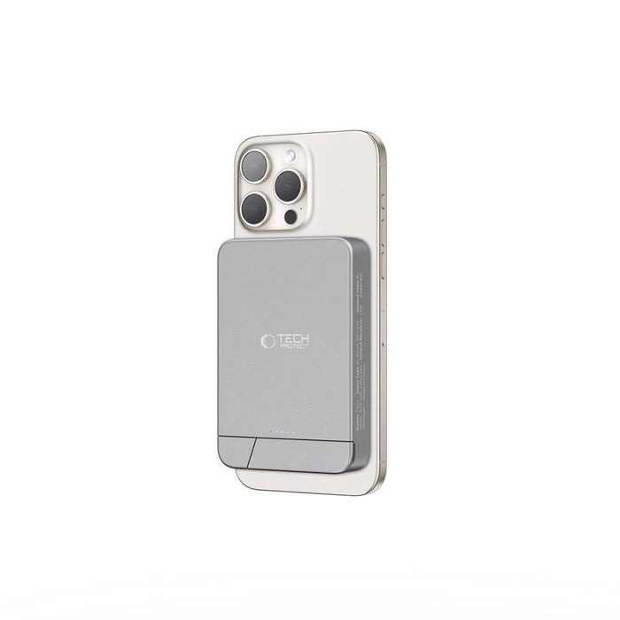 Преносима батерия Powerbank Tech-Protect PB14 LifeMag MagSafe 10000 mAh - сив