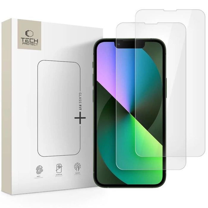 Tech-Protect Glass Fit+ 2 пакета закалено стъкло за iPhone 13 mini - прозрачно