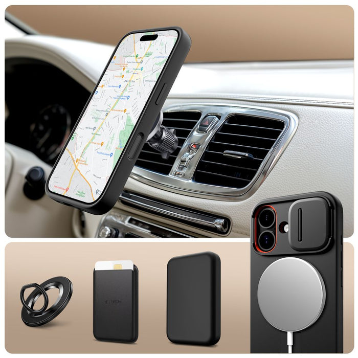 Калъф Tech-Protect Kevlar Aura MagSafe за iPhone 17 - черен