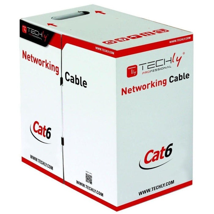 Techly ITP-C6U-RI мрежов кабел Сив 305 m Cat6 U/UTP (UTP)