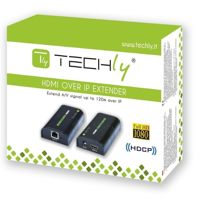 Techly Допълнителен приемник за усилвател / сплитер HDMI през IP IDATA EXTIP-373R