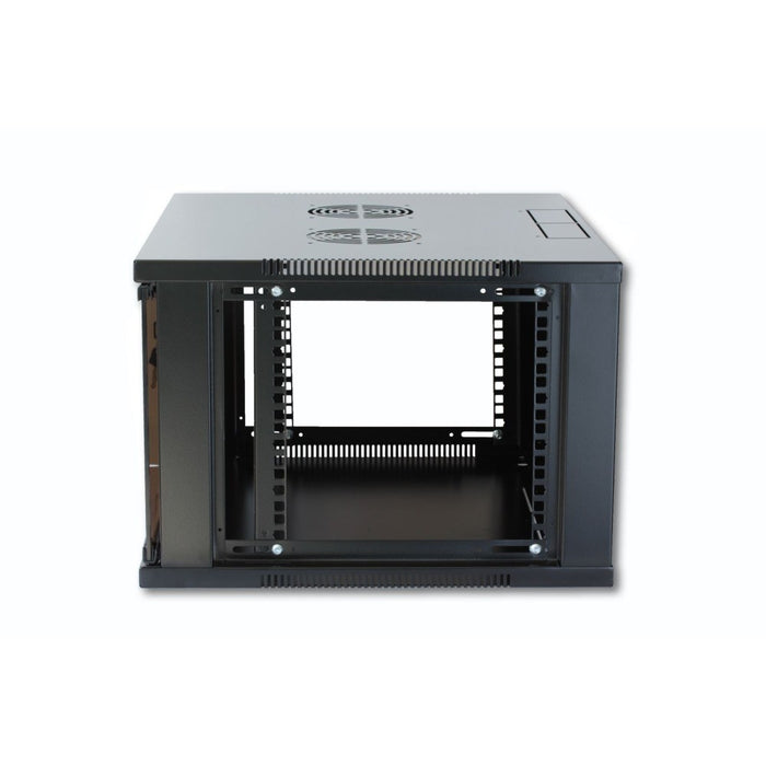 Techly 19" стенен мрежов шкаф 9U дълбочина 450 черен сглобен I-CASE ER-1009B45