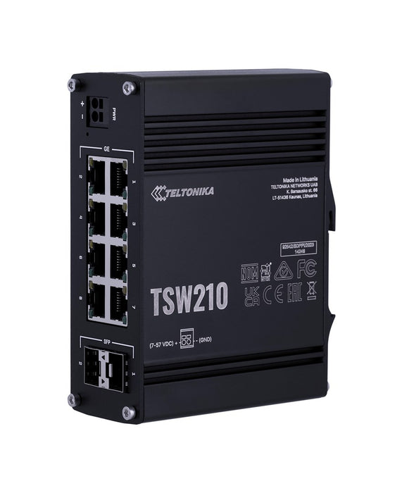 Teltonika TSW210 Unmanaged Gigabit Ethernet (10/100/1000) алуминий
