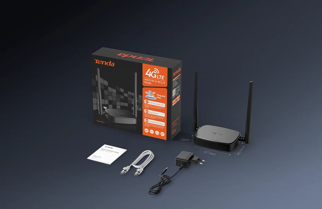 Tenda 4G05 безжичен рутер Fast Ethernet Single-band (2.4 GHz) черен