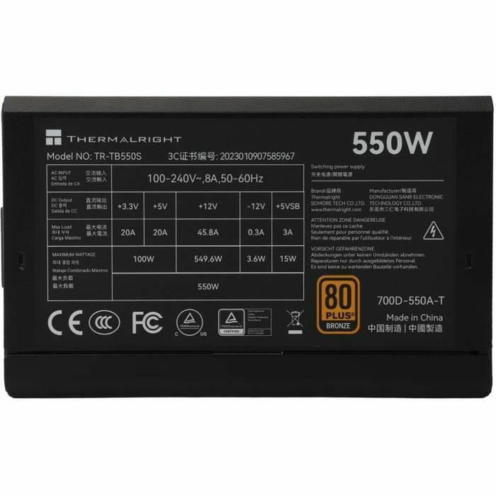 Захранване Thermalright TB550S ATX 550 W 80 Plus Bronze
