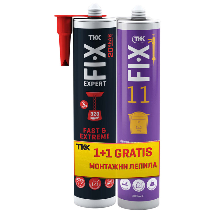 МОНТАЖНО ЛЕПИЛО TKK FIX EXPERT FAST&EXTREME+FIX11