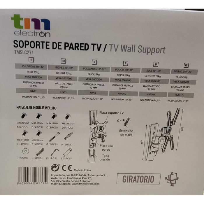 Поставка за телевизор TM Electron 25 kg 10"-32"