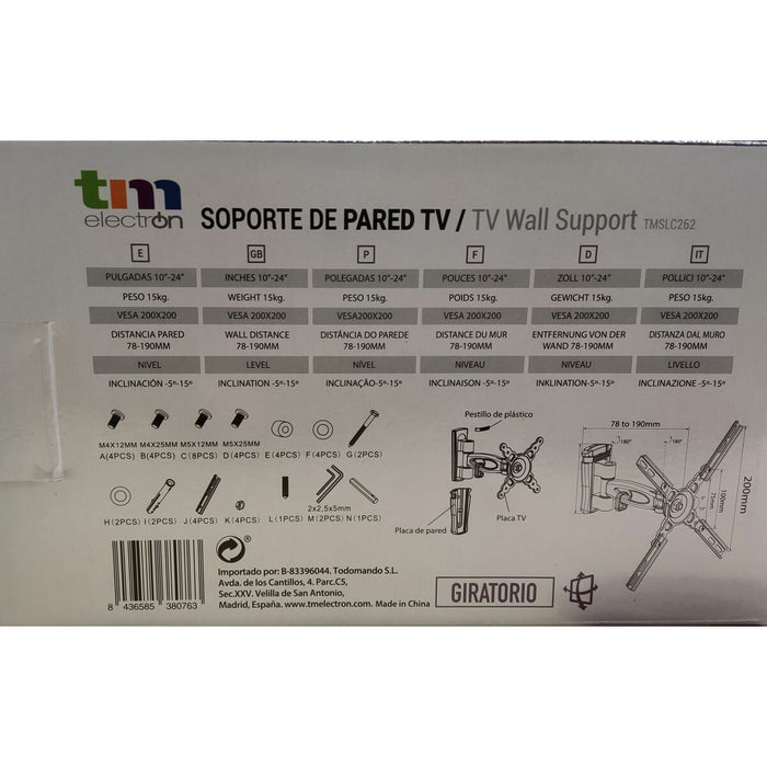 Поставка за телевизор TM Electron 15 kg 10"-24"