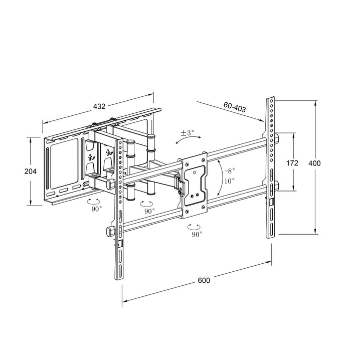 Поставка за телевизор TM Electron 45 kg