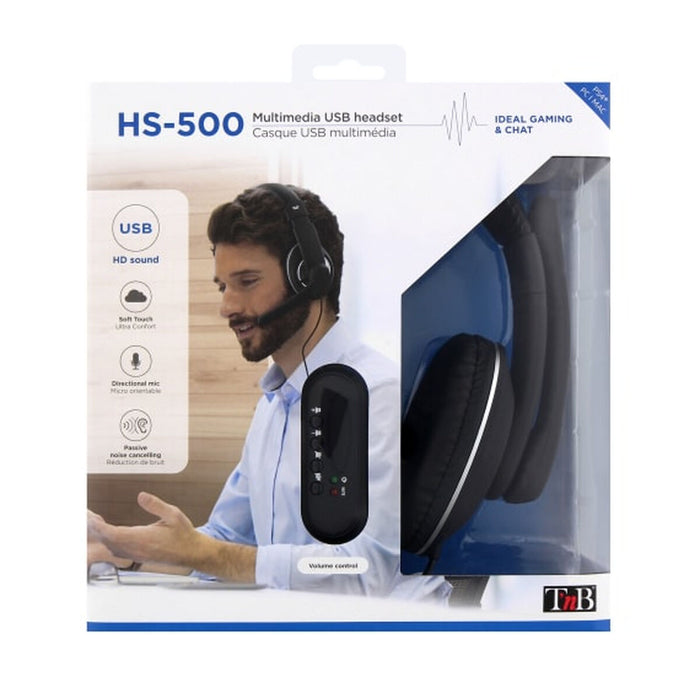 Слушалки с лента за глава T'NB HS-500 Черен
