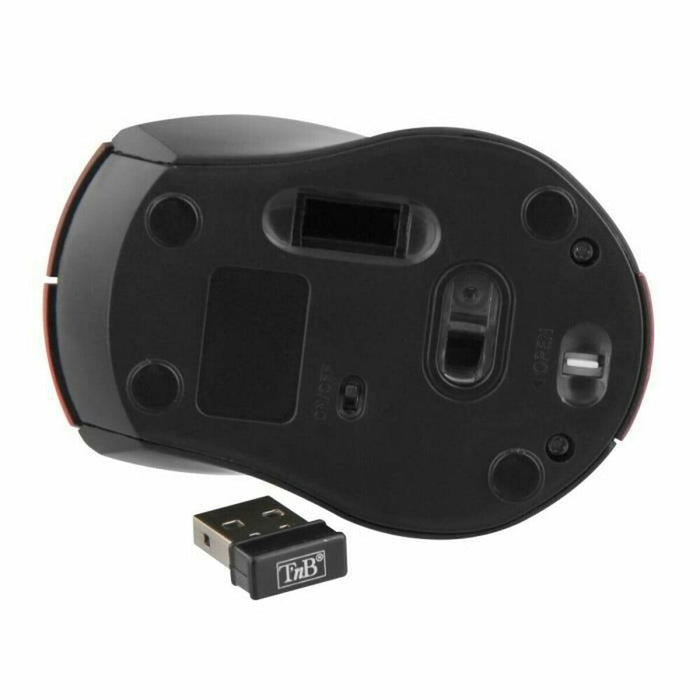 Мишка T'NB MM240RD Черен Червен Черен/Червен 1000 dpi