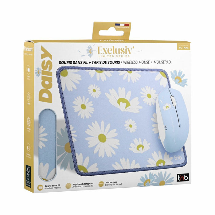 Мишка за Игра и Подложка T'NB DAISY Син