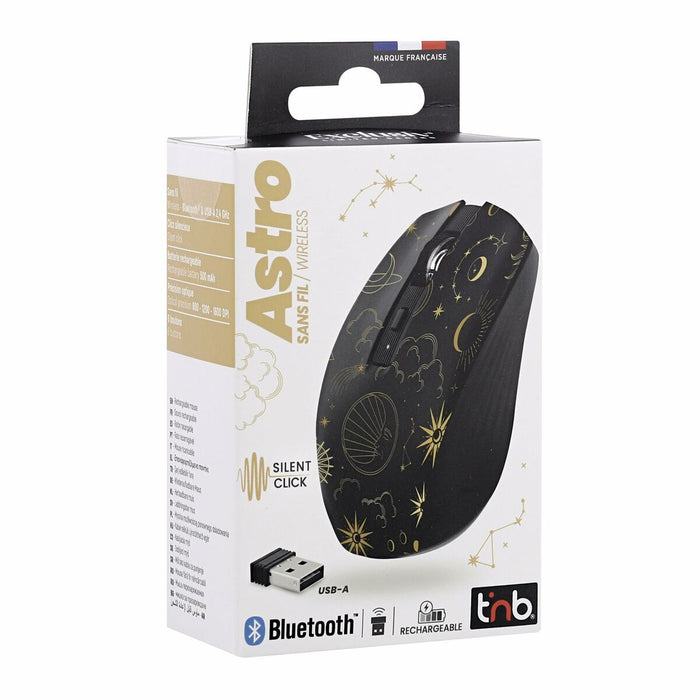 Безжична блутут мишка T'NB ASTRO 2 Черен 1600 dpi