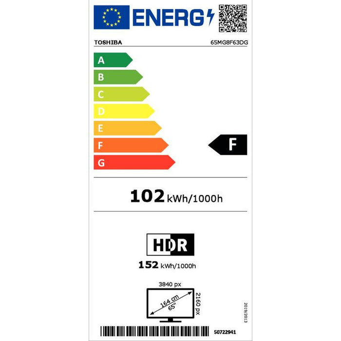 Смарт телевизор Toshiba 65MG8F63DG 65" LED 4K Ultra HD
