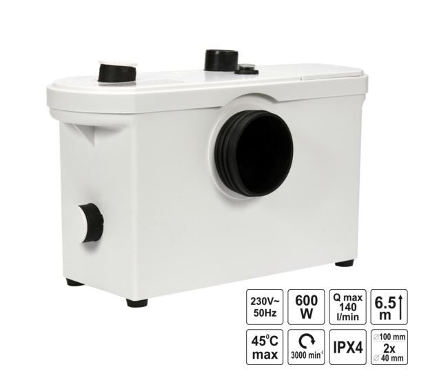 ПОМПА ЗА WC WAVE 600W С МЕЛКА