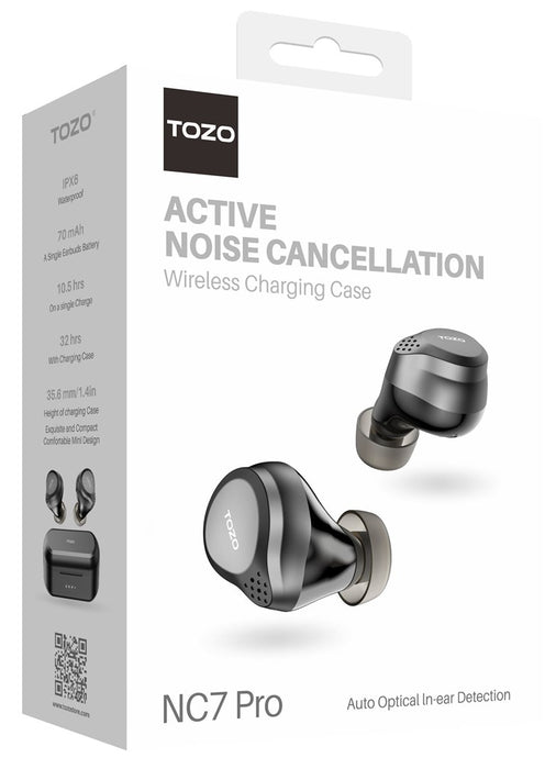 TOZO NC7 PRO True Wireless Stereo (TWS) In-Ear USB Type-C Bluetooth слушалка черна