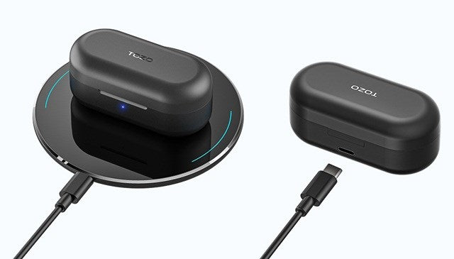 TOZO T12S True Wireless Stereo (TWS) In-Ear USB Type-C Bluetooth слушалка черна