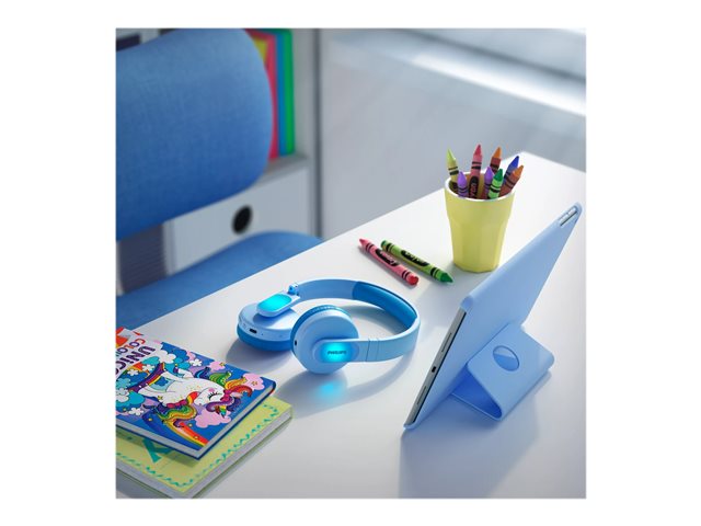 Детски Bluetooth слушалки PHILIPS Максимална сила на звука, ограничена до 85 dB синьо