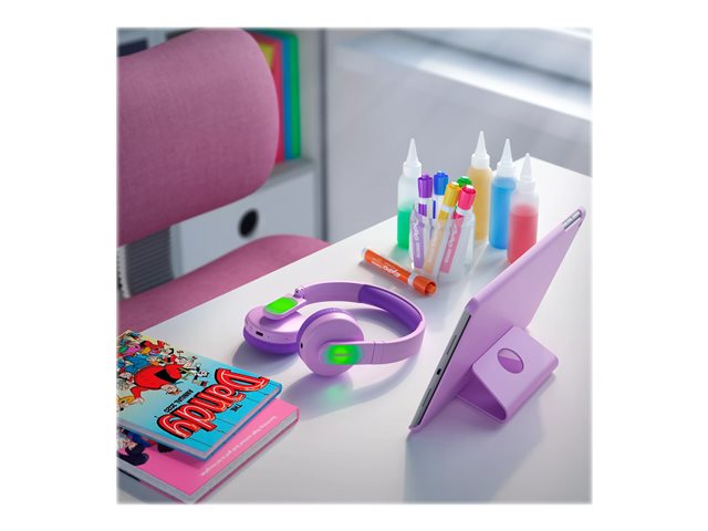 Детски Bluetooth слушалки PHILIPS с максимална сила на звука, ограничена до 85 dB розови