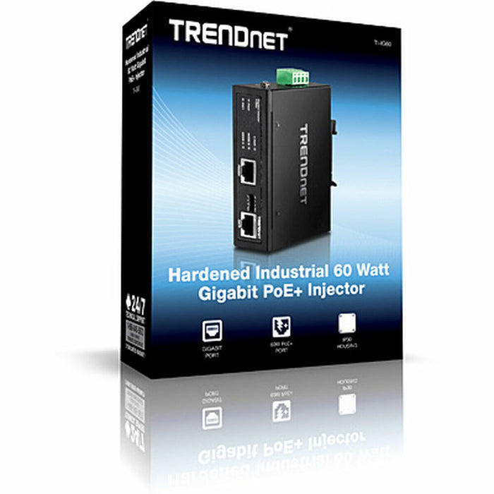 PoE инжектор Trendnet TI-IG60 1000 Mbit/s Черен
