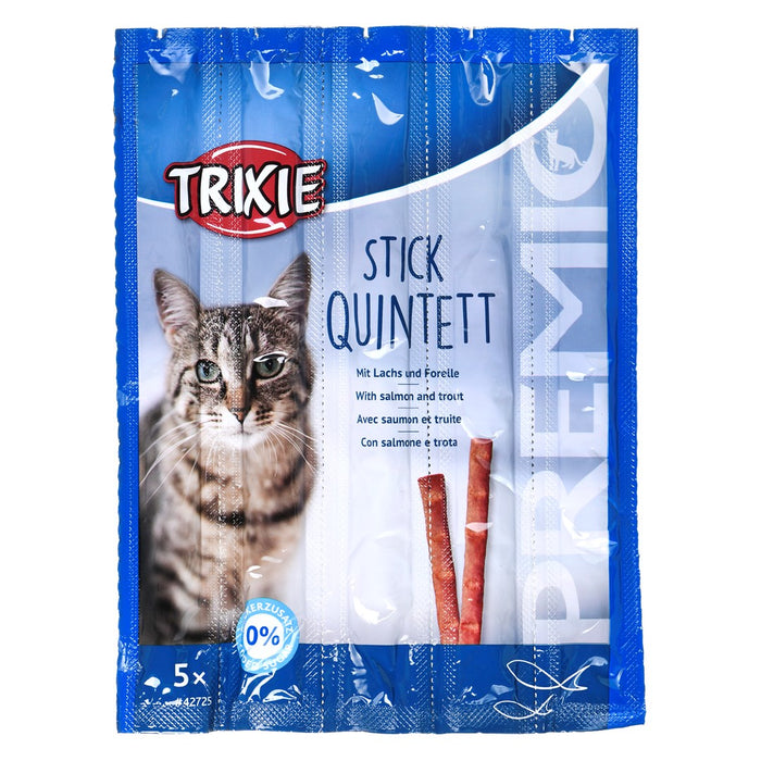 Snacks Premio Sticks-черна сьомга с пъстърва-суха храна за котки-5х5гр.
