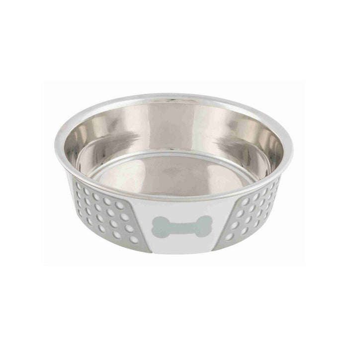 Хранилка за кучета Trixie Бял Сив Силикон Неръждаема стомана 1,4 L