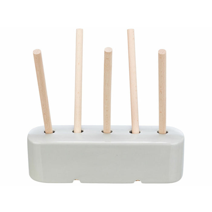 Хранилка Trixie Сив Дървен Керамика 26 × 23 × 17 CM Сено