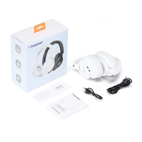 Безжични слушалки Tronsmart SOUNFII Q20S Hybrid ANC с активно шумопотискане - бели