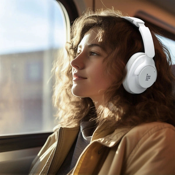 Безжични слушалки Tronsmart SOUNFII Q20S Hybrid ANC с активно шумопотискане - бели