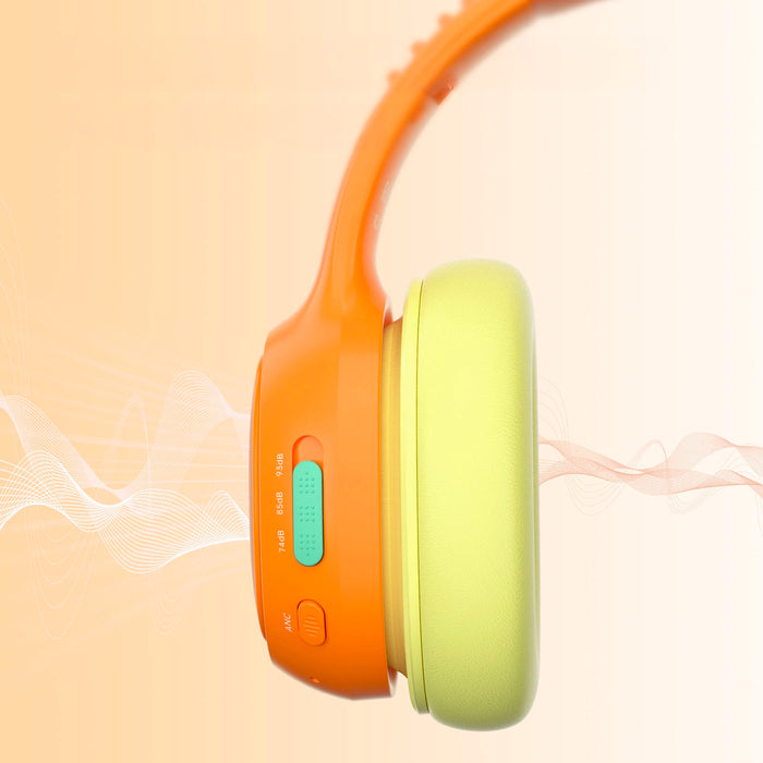 Безжични слушалки Tronsmart KH03 с ANC, за деца, безопасни - оранжеви