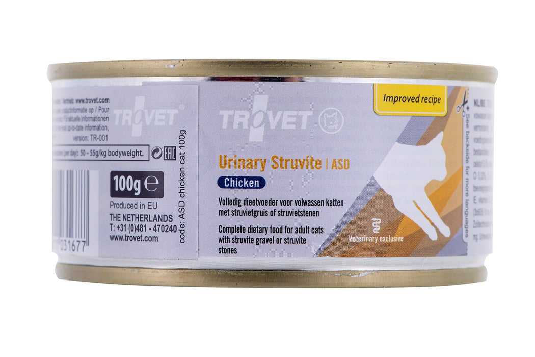 TROVET ASD Urinary Struvite с пиле - мокра котешка храна - 100гр