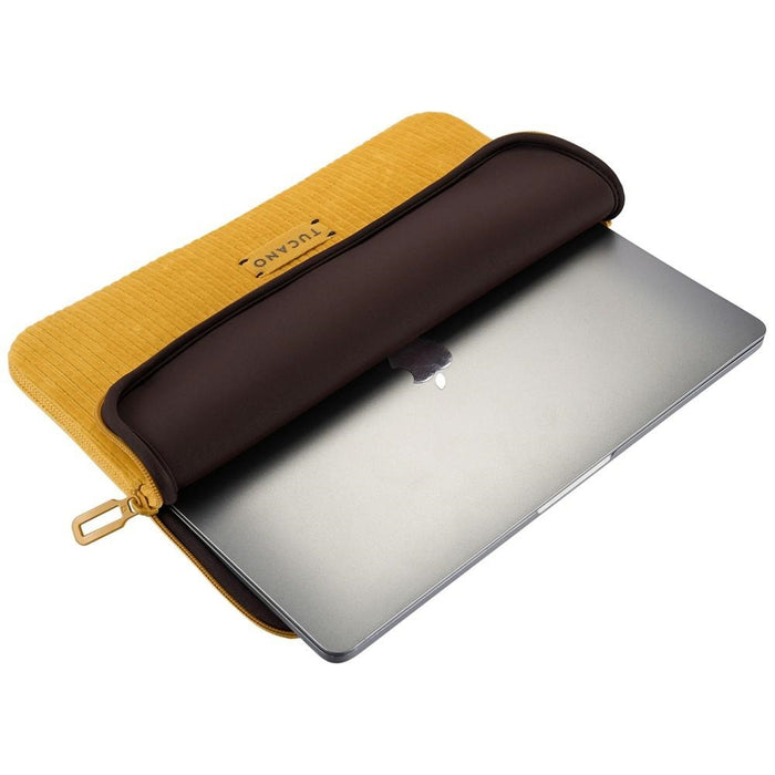 Торба за лаптоп Tucano Velluto 2 Sleeve 14" за MacBook, жълта