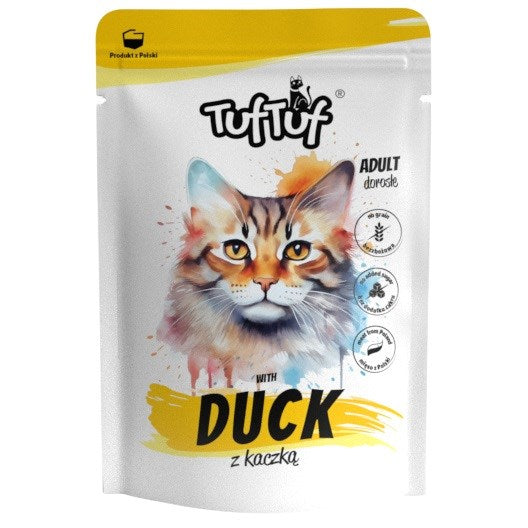 TUF TUF с патица - мокра котешка храна - 100гр