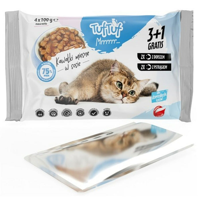 Котешка храна Tuftuf Риба 4 x 100 g