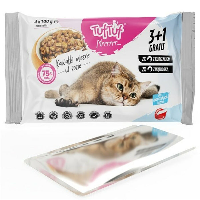 Котешка храна Tuftuf 4 x 100 g