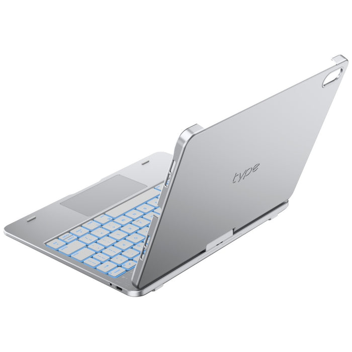 Калъф Typecase Flexbook Touch с клавиатура за iPad 11" (A16) 2025 / iPad 10.9" 2022, сребрист