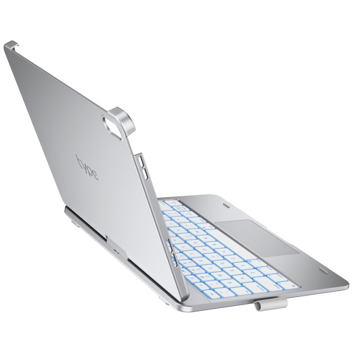 Калъф Typecase Flexbook Touch с клавиатура за iPad 11" (A16) 2025 / iPad 10.9" 2022, сребрист