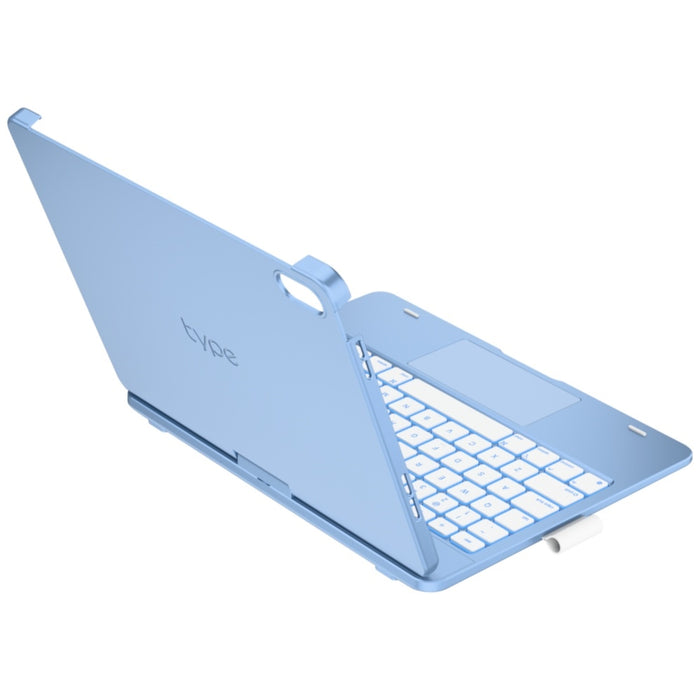 Калъф Typecase Flexbook Touch с клавиатура за iPad 11" (A16) 2025 / iPad 10.9" 2022, светлосин