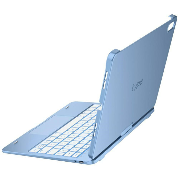 Калъф Typecase Flexbook Touch с клавиатура за iPad 11" (A16) 2025 / iPad 10.9" 2022, светлосин