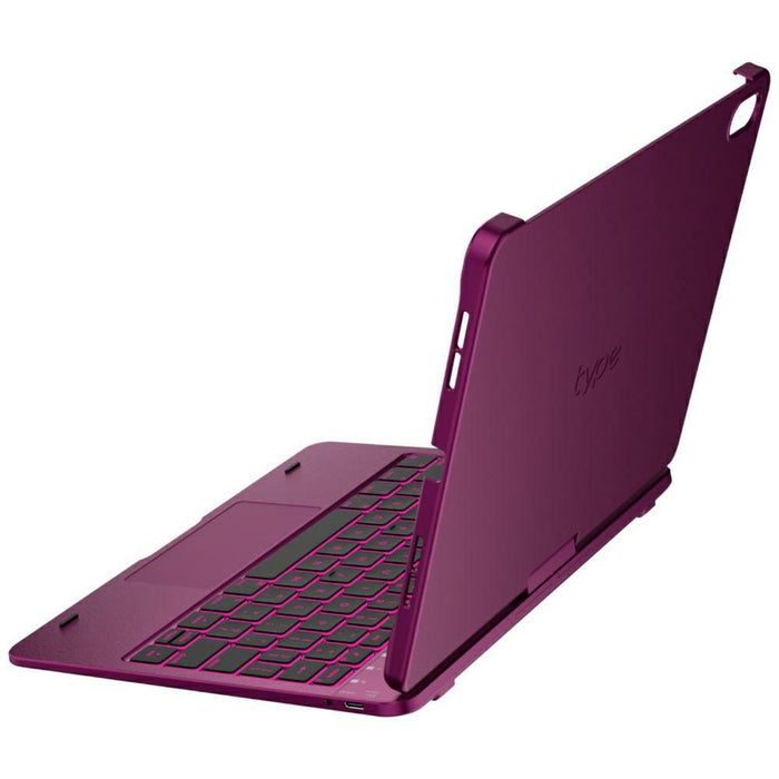 Калъф Typecase Flexbook Touch с клавиатура за iPad 11" (A16) 2025 / iPad 10.9" 2022, малинов