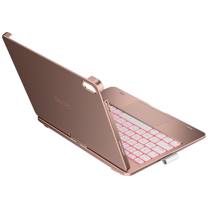 Калъф Typecase Flexbook Touch с клавиатура за iPad 11" (A16) 2025 / iPad 10.9" 2022, розов