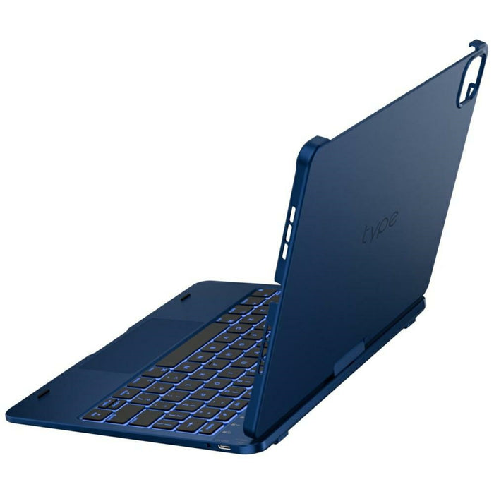 Калъф Typecase Flexbook Touch с клавиатура за iPad Air 11" M2 2024 / M3 2025 / M4 2026, син (Тихи океан)