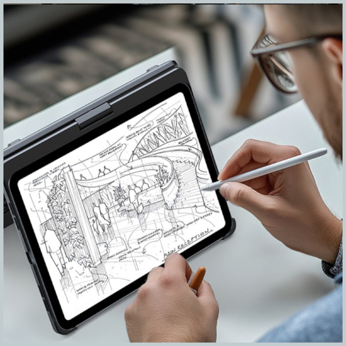Калъф Typecase Flexbook Touch с клавиатура за iPad Air 11" M2 2024 / M3 2025 / M4 2026, сив