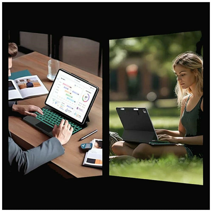 Калъф Typecase Edge с клавиатура за iPad 11" (A16) 2025 / iPad 10.9" 2022, черен