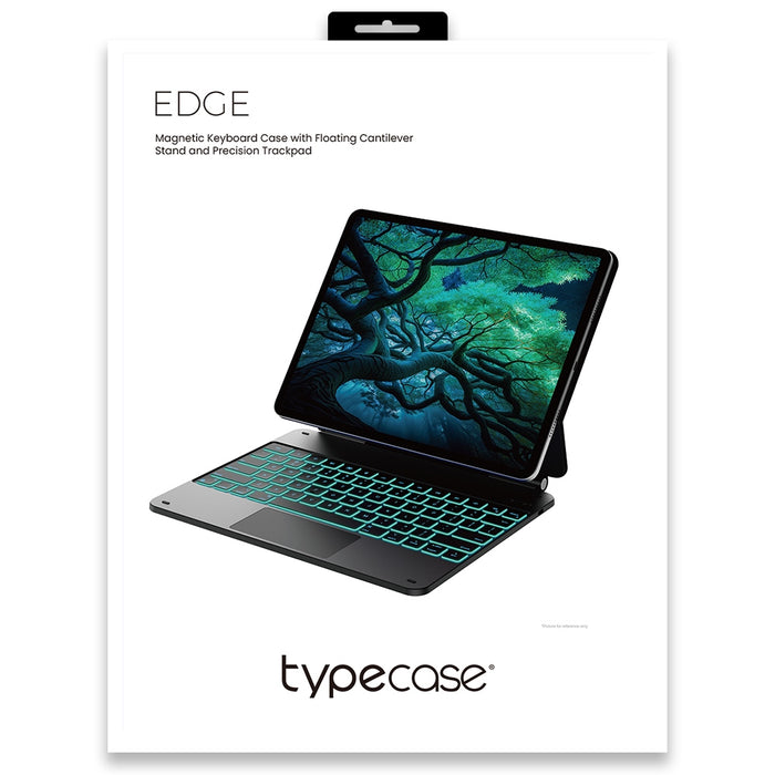 Калъф Typecase Edge с клавиатура за iPad Air 13" M2 2024 / M3 2025 / M4 2026, черен
