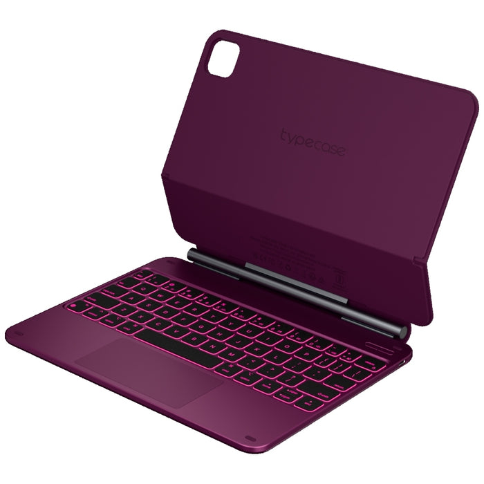 Калъф Typecase Edge с клавиатура за iPad Pro 11" 2024/2025, малинов