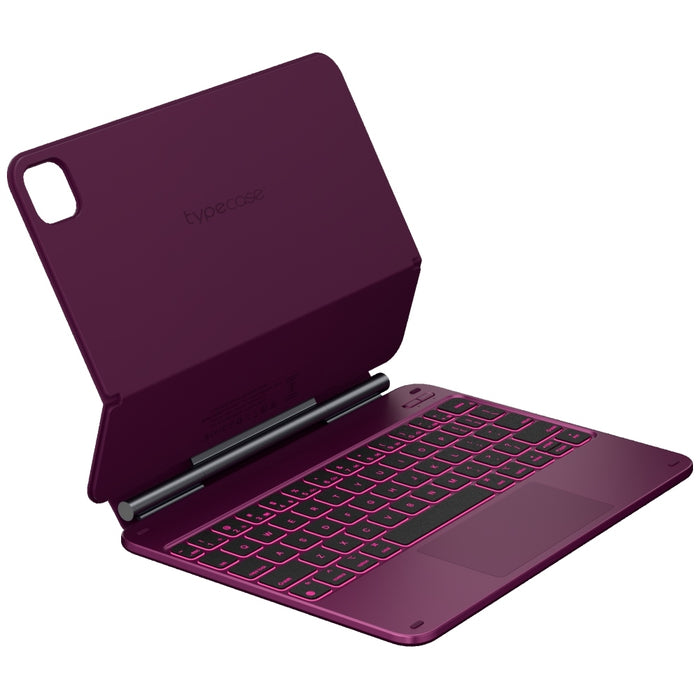 Калъф Typecase Edge с клавиатура за iPad Pro 11" 2024/2025, малинов