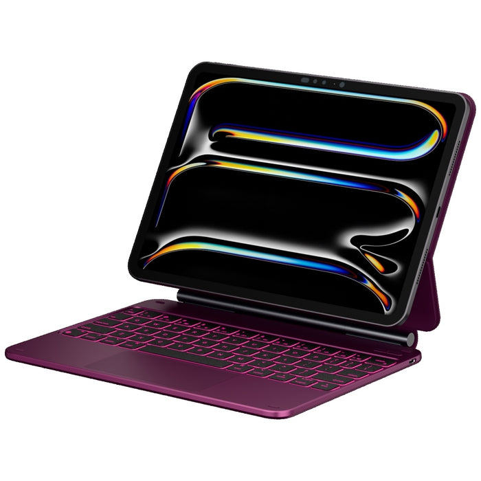 Калъф Typecase Edge с клавиатура за iPad Pro 11" 2024/2025, малинов
