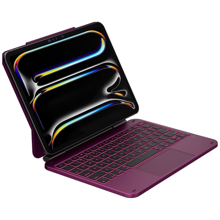 Калъф Typecase Edge с клавиатура за iPad Pro 11" 2024/2025, малинов
