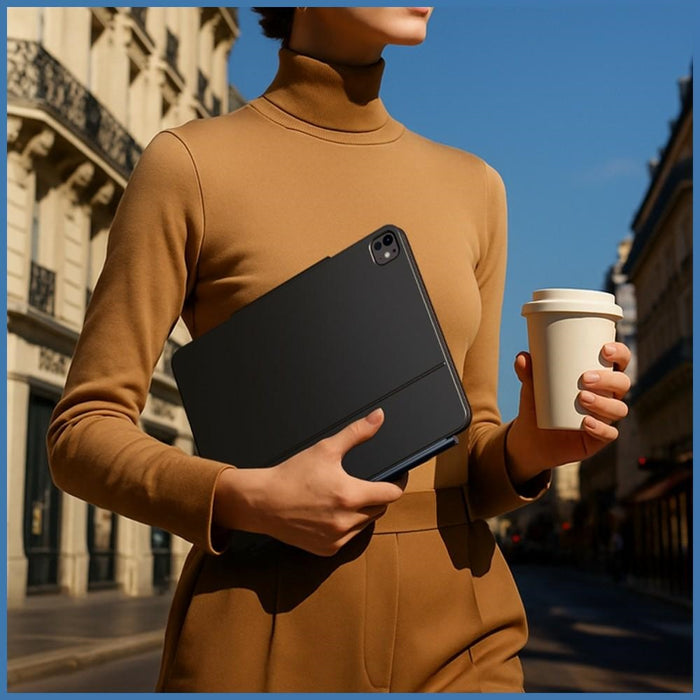 Калъф Typecase Edge с клавиатура за iPad Air 13" 2024/2025, бял